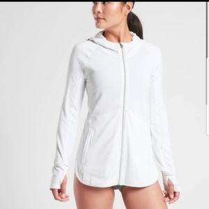 Athleta White Jacket Zipper Down Size M